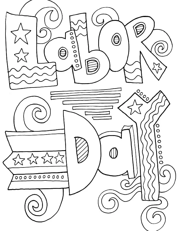 Dibujos para colorear e imprimir Labor Day