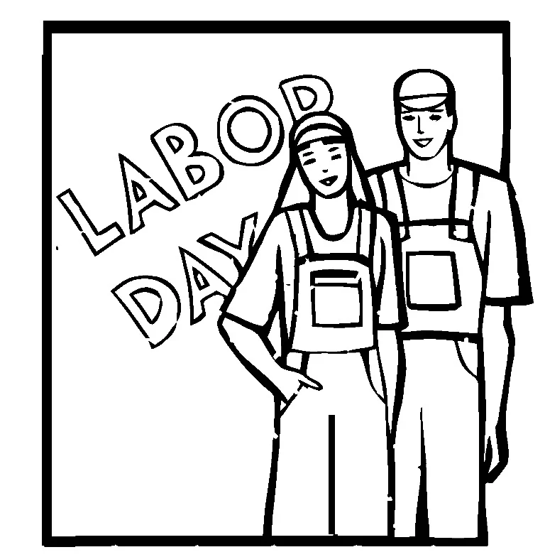 Dibujos para colorear e imprimir Labor Day