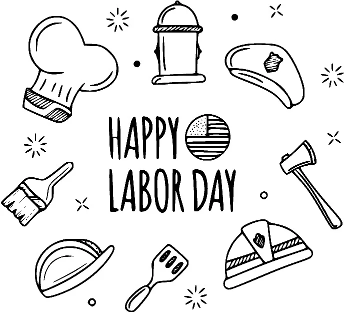 Dibujos para colorear e imprimir Labor Day