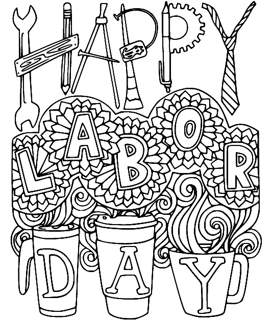 Dibujos para colorear e imprimir Labor Day