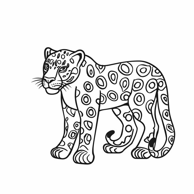 Leopard coloring pages 29