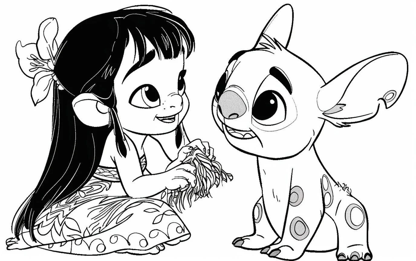 Dibujos para colorear e imprimir Lilo And Stitch