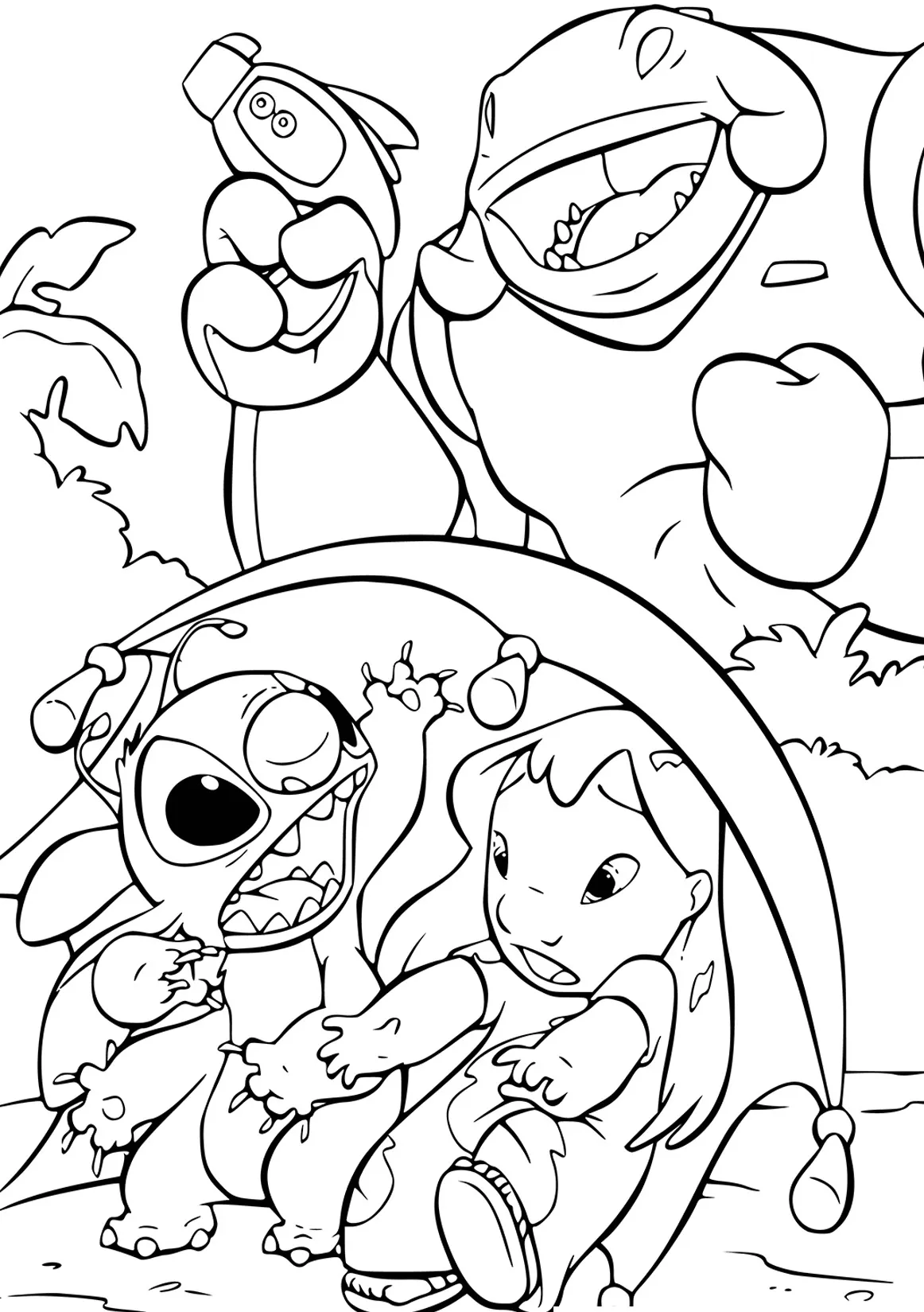 Dibujos para colorear e imprimir Lilo And Stitch