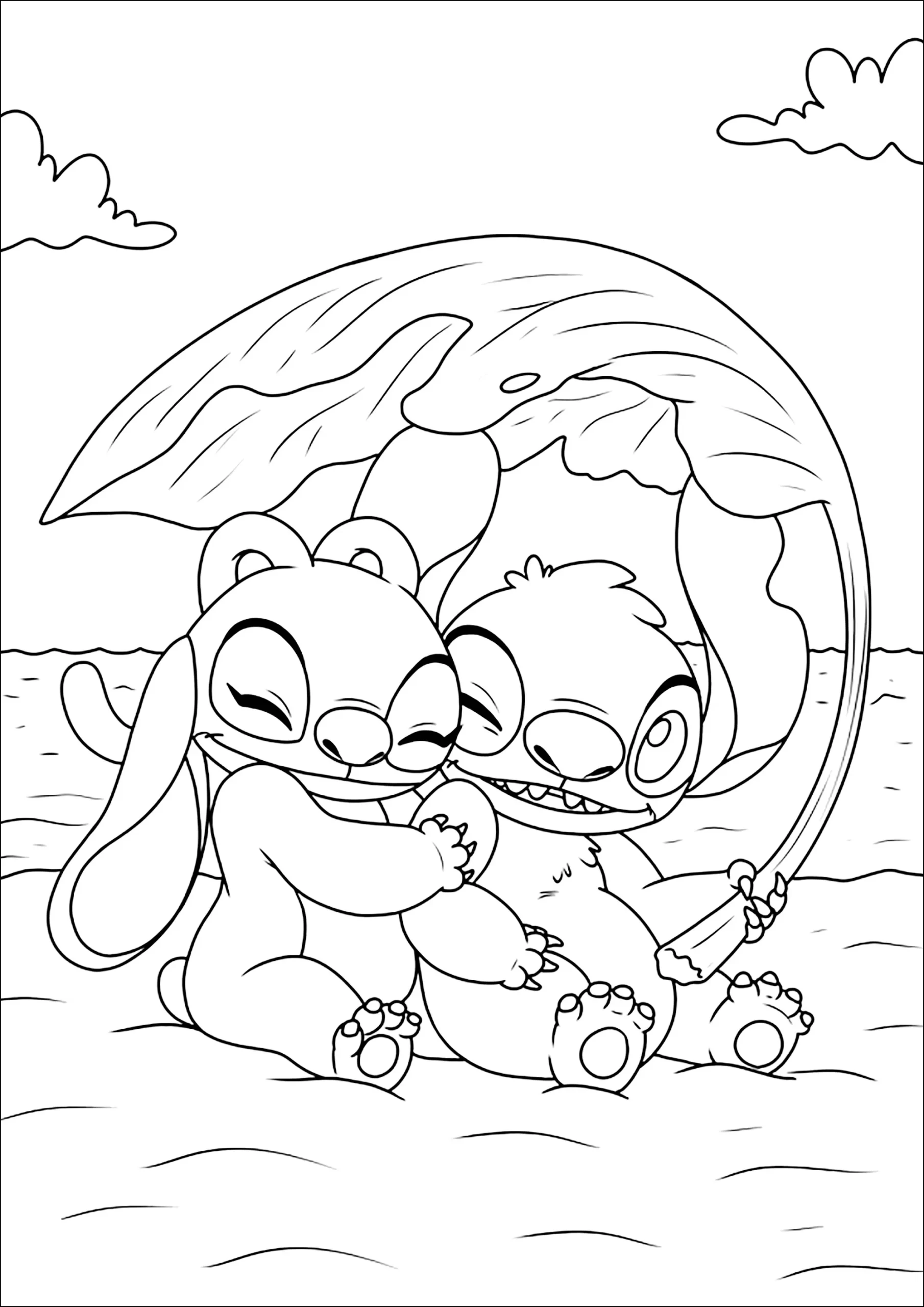 Dibujos para colorear e imprimir Lilo And Stitch