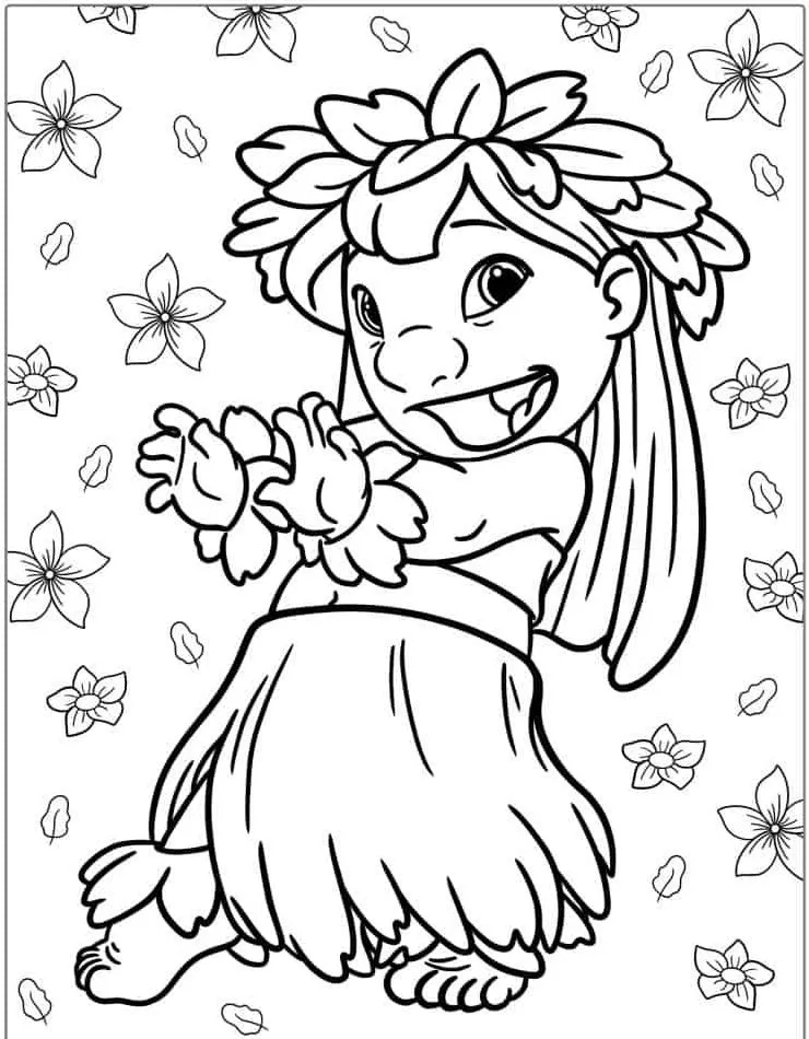 Dibujos para colorear e imprimir Lilo And Stitch