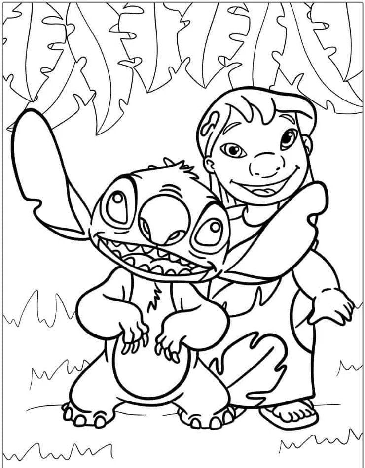 Dibujos para colorear e imprimir Lilo And Stitch