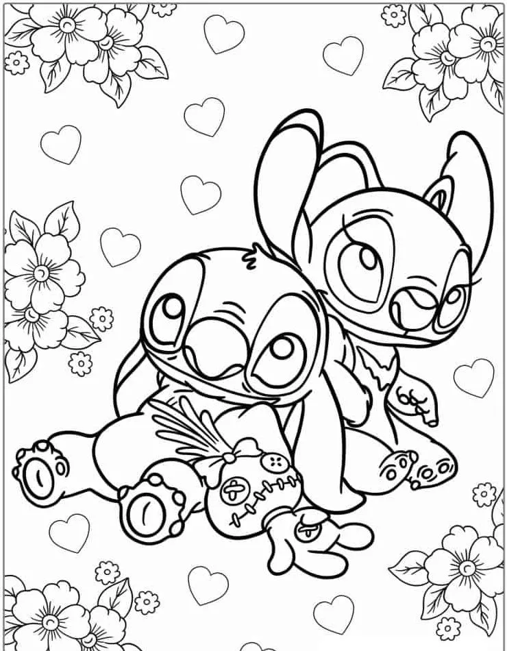 Dibujos para colorear e imprimir Lilo And Stitch