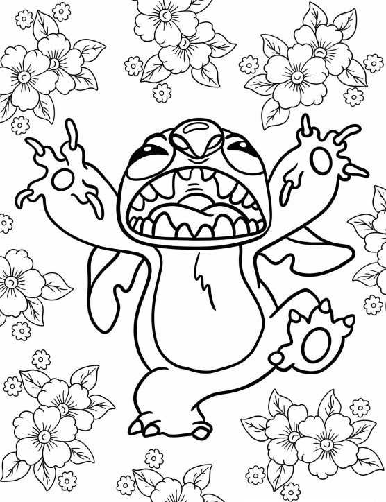 Dibujos para colorear e imprimir Lilo And Stitch