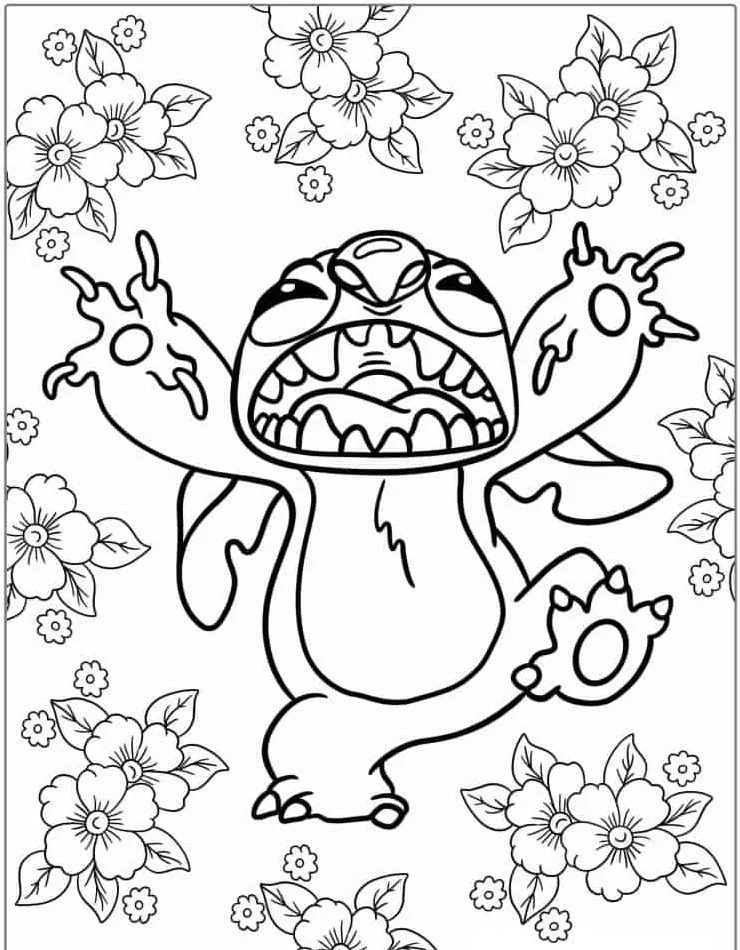 Dibujos para colorear e imprimir Lilo And Stitch