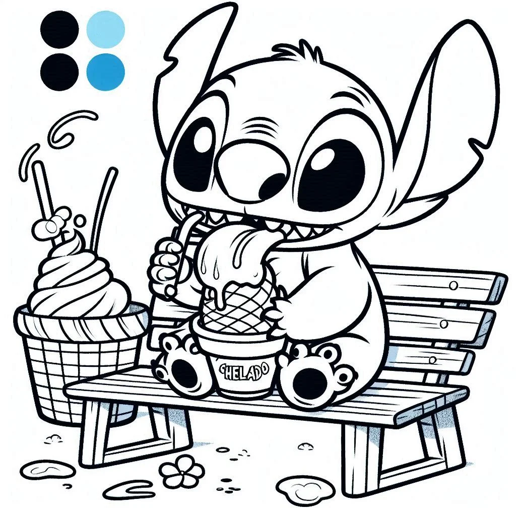 Dibujos para colorear e imprimir Lilo And Stitch