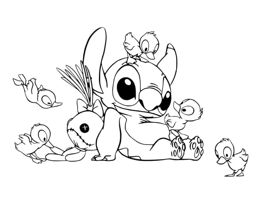 Dibujos para colorear e imprimir Lilo And Stitch