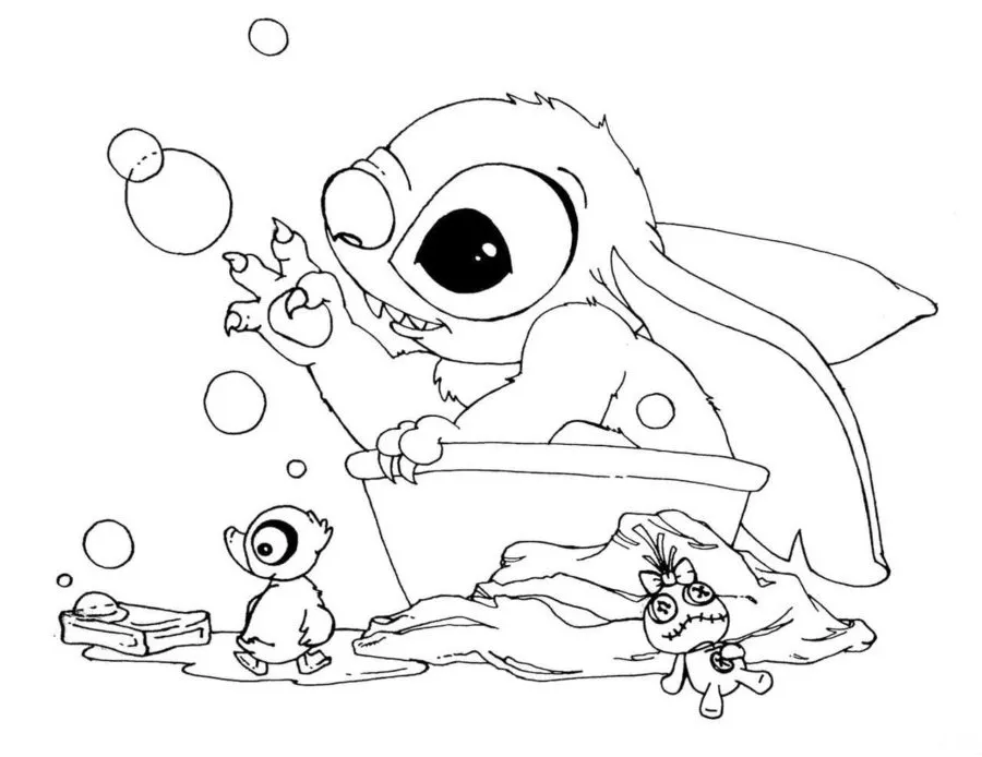 Dibujos para colorear e imprimir Lilo And Stitch