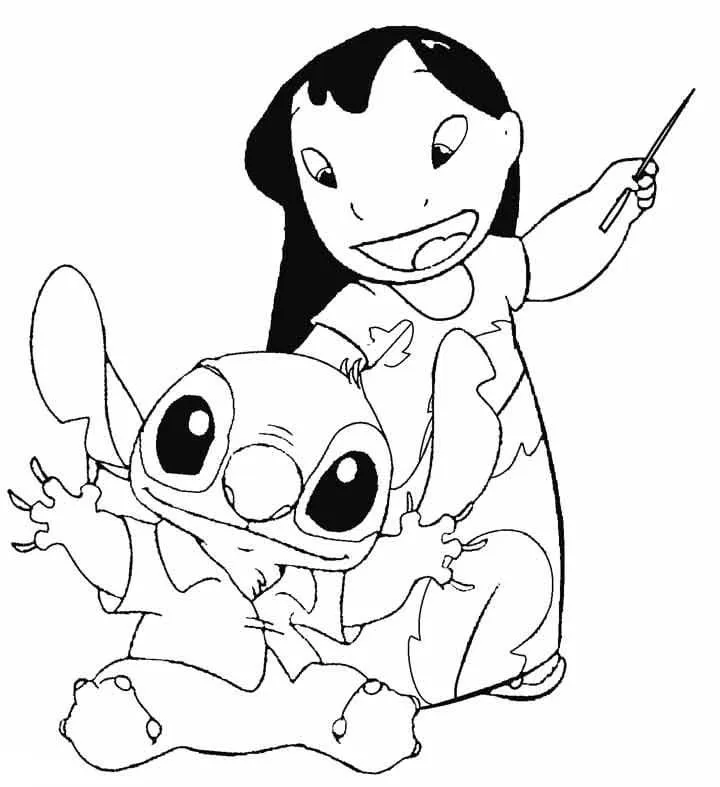 Dibujos para colorear e imprimir Lilo And Stitch