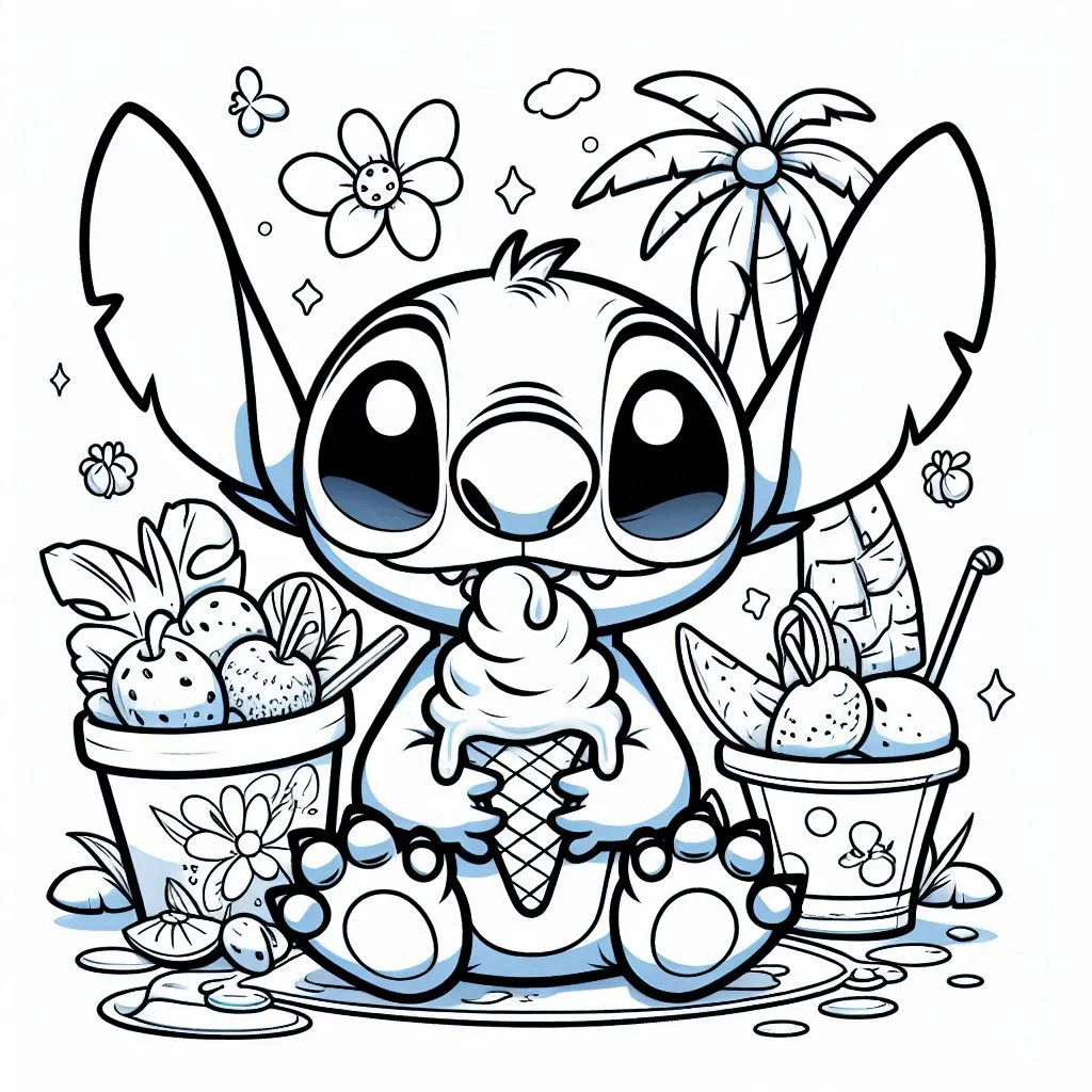 Dibujos para colorear e imprimir Lilo And Stitch