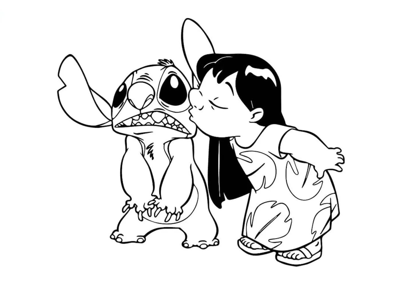 Dibujos para colorear e imprimir Lilo And Stitch