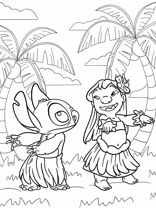 Dibujos para colorear e imprimir Lilo And Stitch