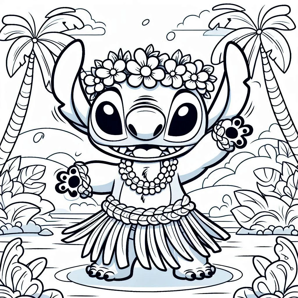 Dibujos para colorear e imprimir Lilo And Stitch