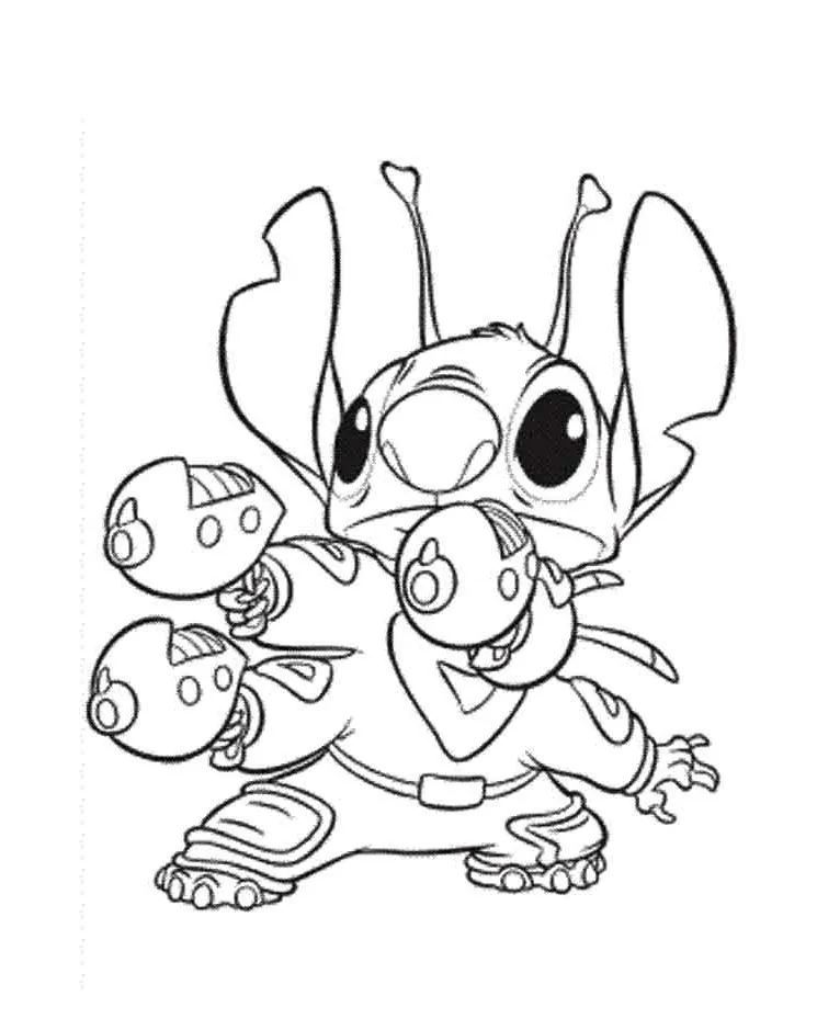 Dibujos para colorear e imprimir Lilo And Stitch