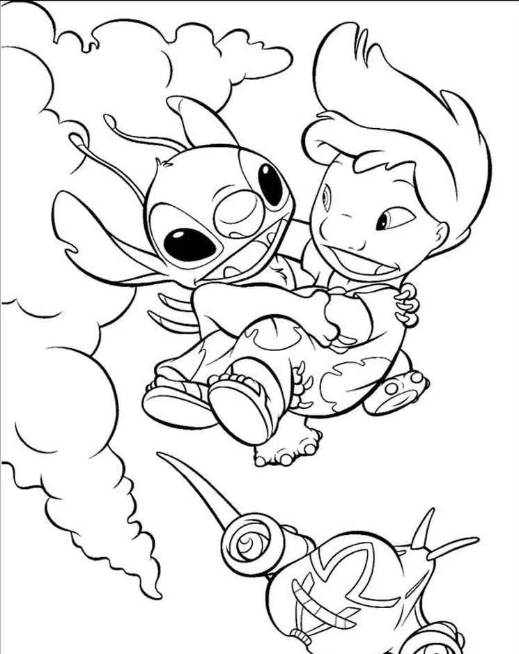 Dibujos para colorear e imprimir Lilo And Stitch