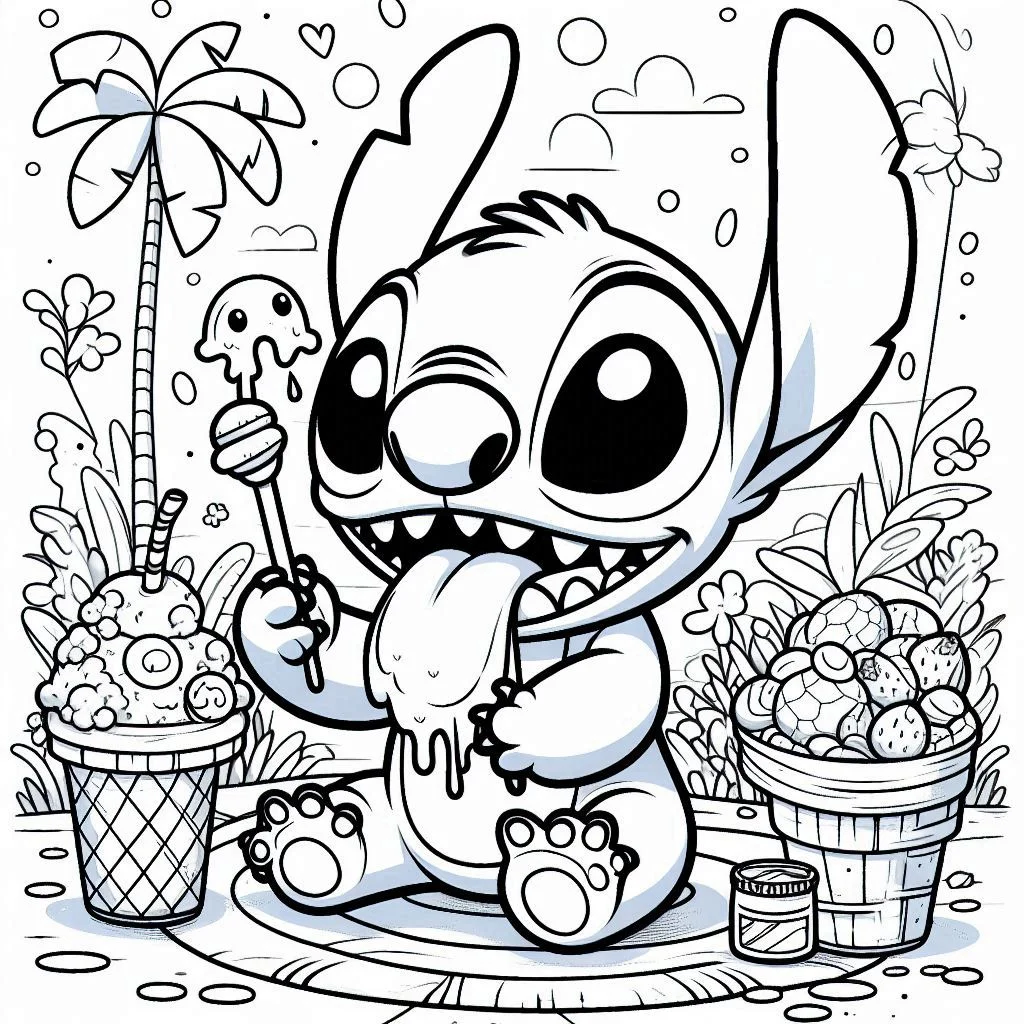 Dibujos para colorear e imprimir Lilo And Stitch