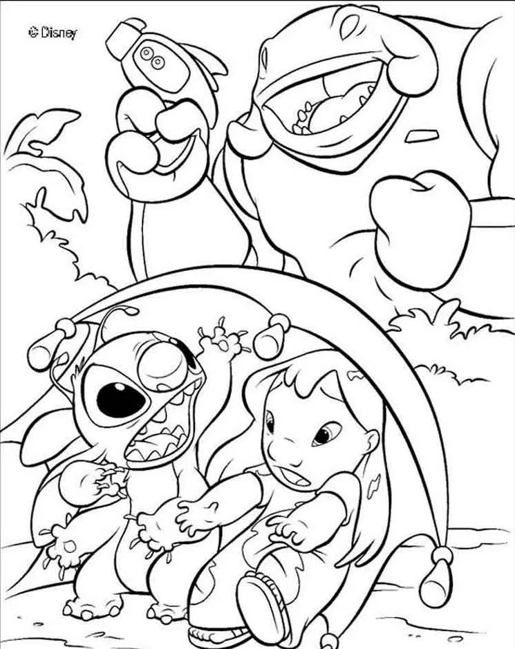 Dibujos para colorear e imprimir Lilo And Stitch