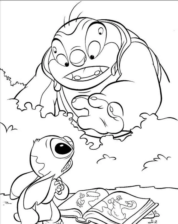 Dibujos para colorear e imprimir Lilo And Stitch