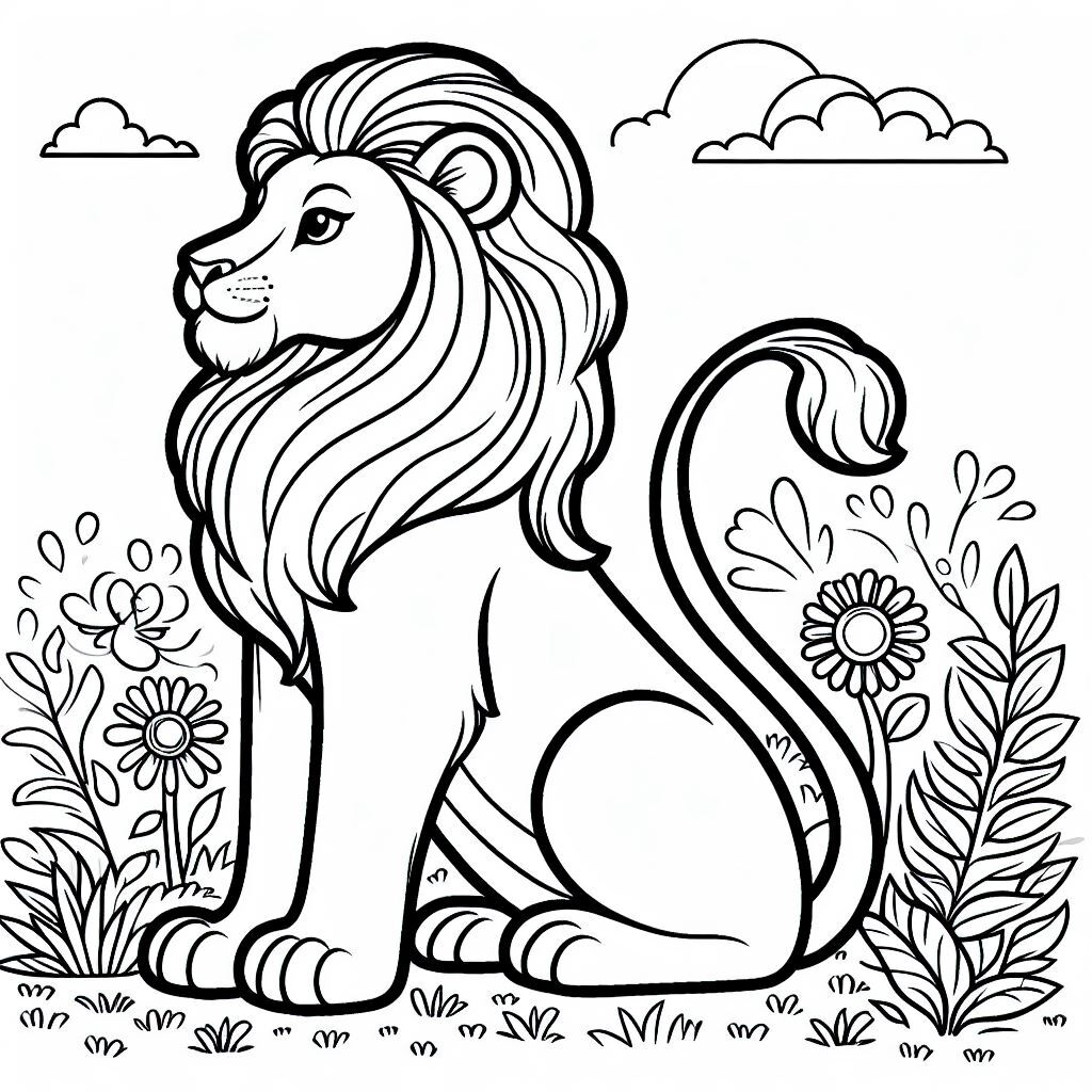 Dibujos para colorear e imprimir Lion