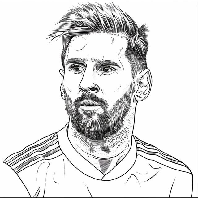 Lionel Messi coloring pages 16