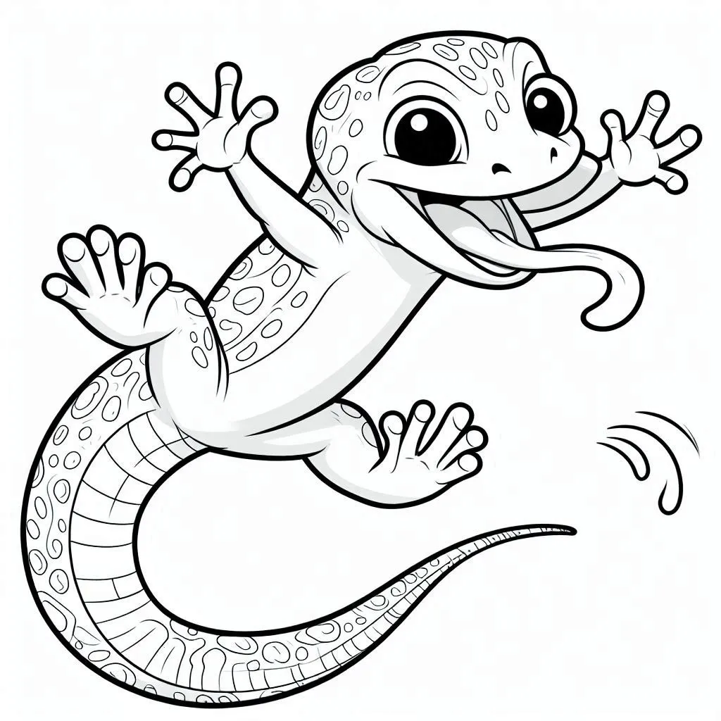 Lizard coloring pages 8