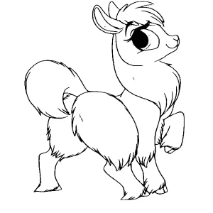 Llama coloring pages 29