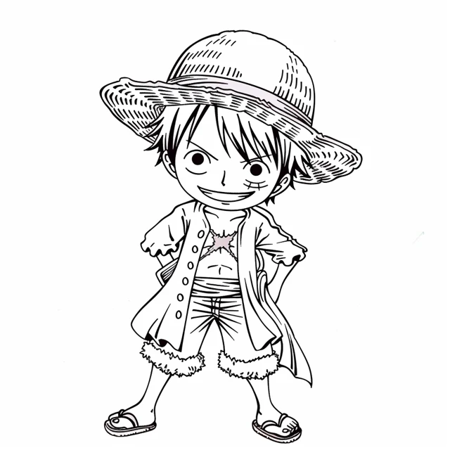 Dibujos para colorear e imprimir Luffy