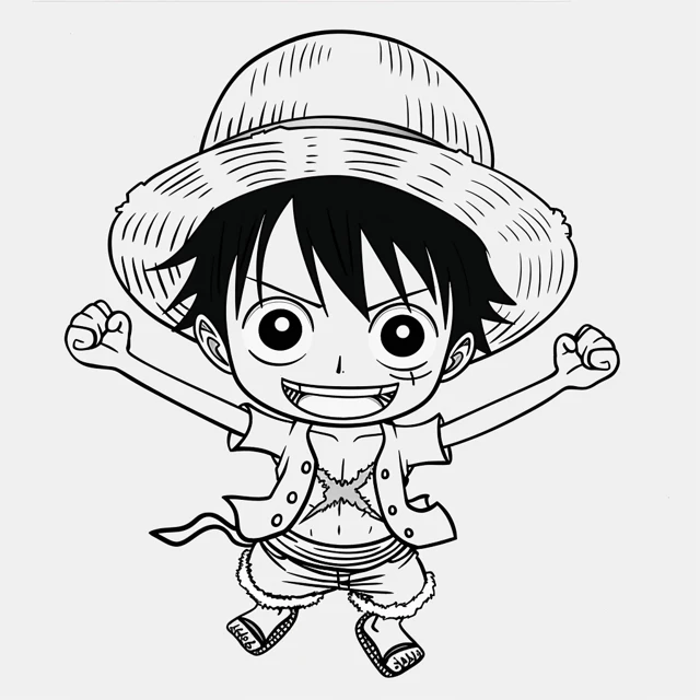 Dibujos para colorear e imprimir Luffy