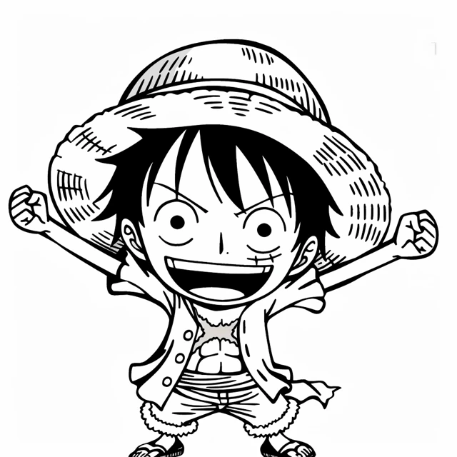 Dibujos para colorear e imprimir Luffy