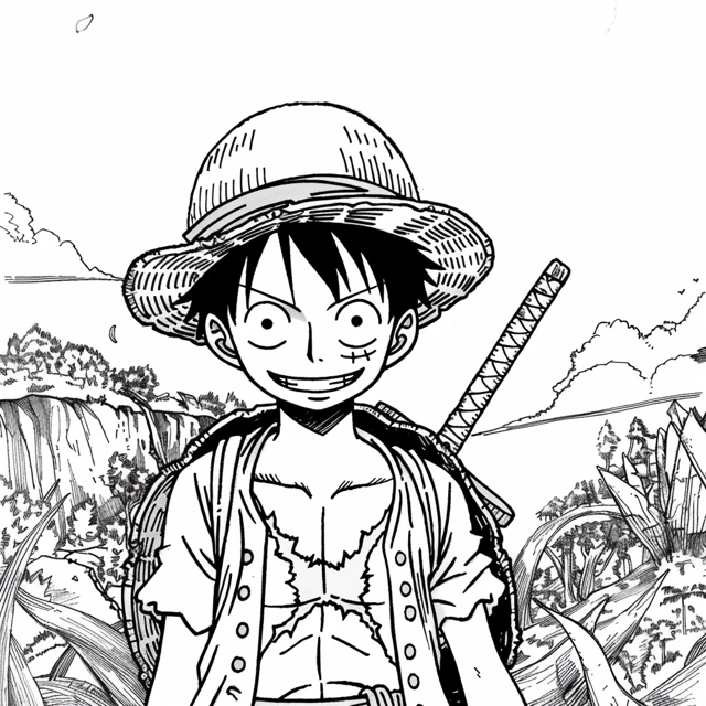 Dibujos para colorear e imprimir Luffy