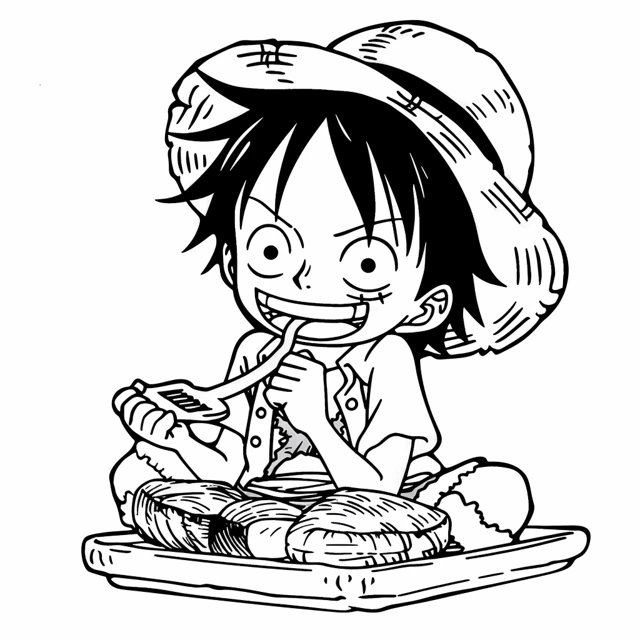 Dibujos para colorear e imprimir Luffy