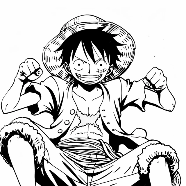 Dibujos para colorear e imprimir Luffy