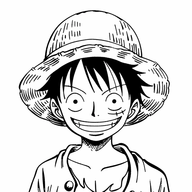 Dibujos para colorear e imprimir Luffy