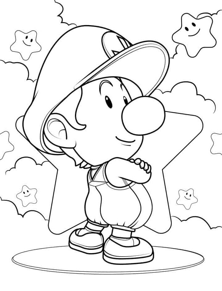 Dibujos para colorear e imprimir Luigi