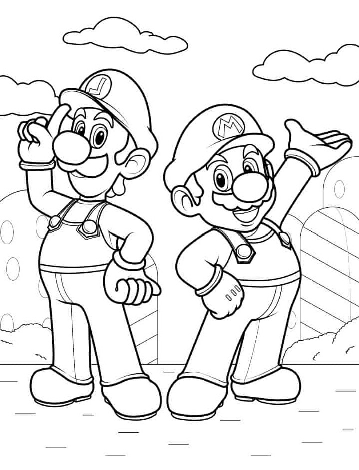 Dibujos para colorear e imprimir Luigi