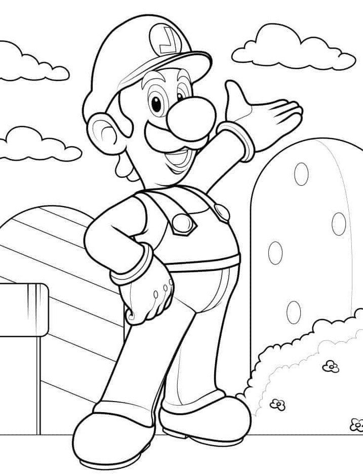 Dibujos para colorear e imprimir Luigi