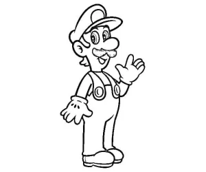 Luigi coloring pages 5