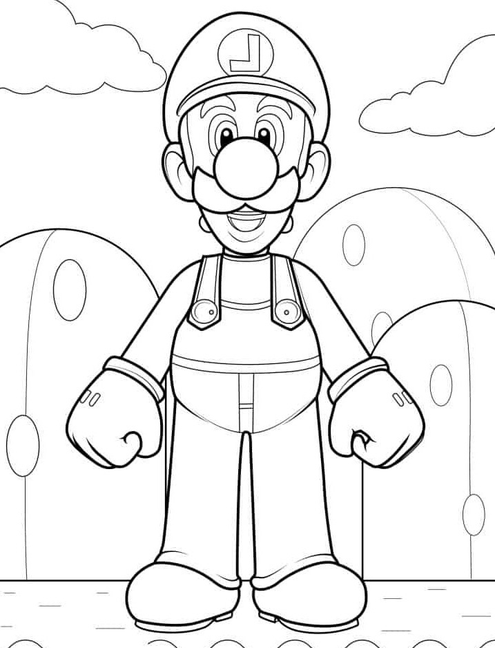 Dibujos para colorear e imprimir Luigi