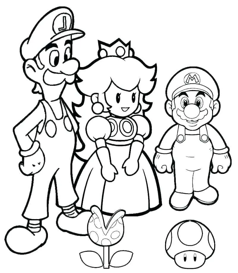 Dibujos para colorear e imprimir Luigi