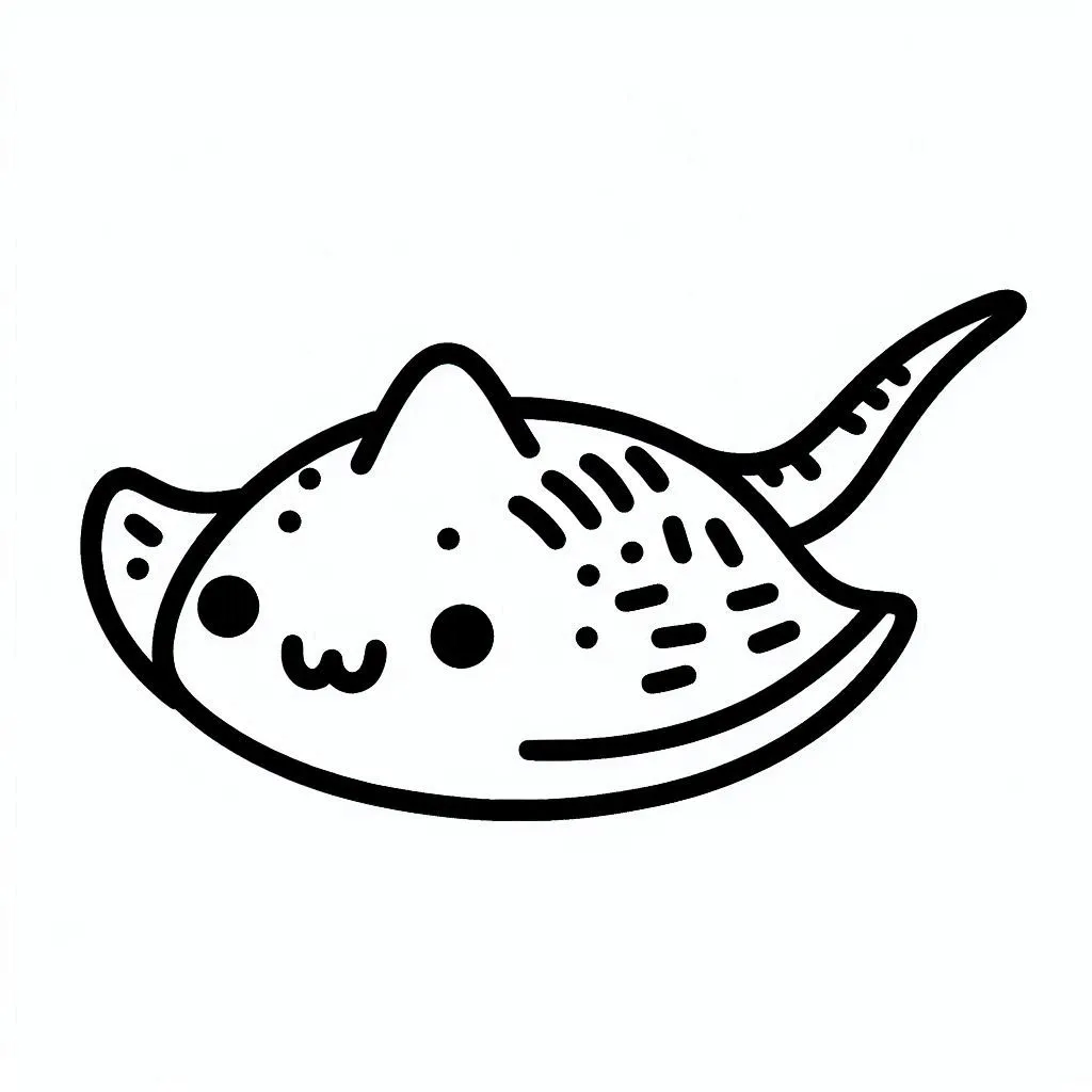 Dibujos para colorear e imprimir Manta Ray