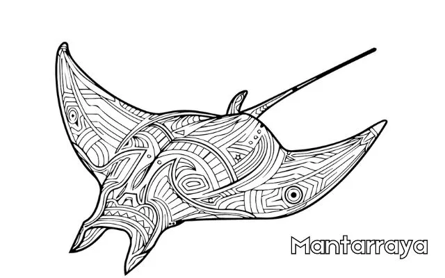 Dibujos para colorear e imprimir Manta Ray