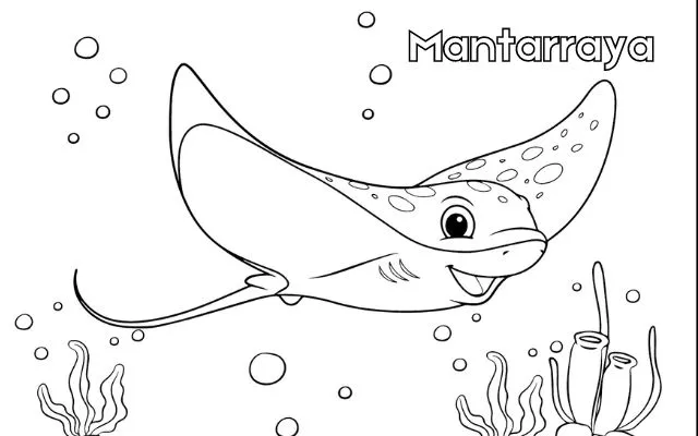 Dibujos para colorear e imprimir Manta Ray