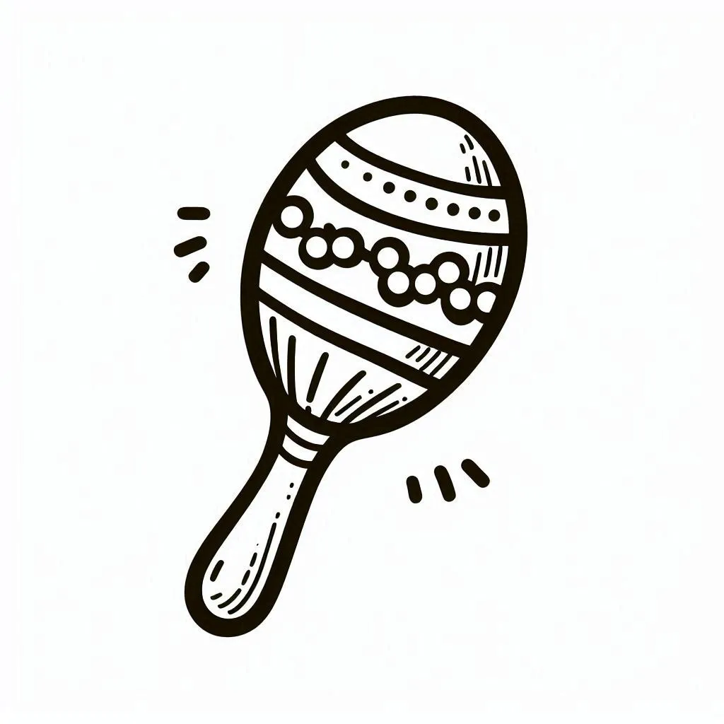 Dibujos para colorear e imprimir Maracas