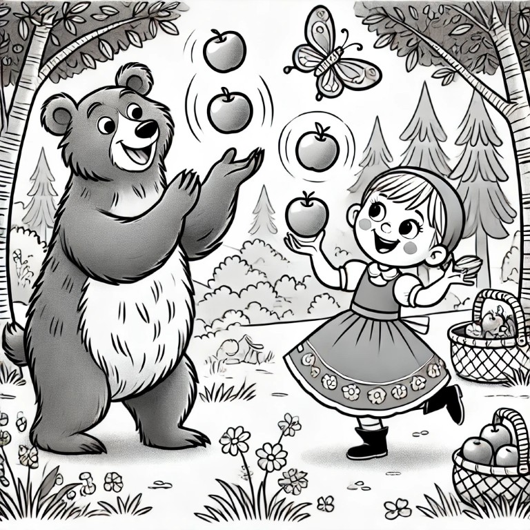 Dibujos para colorear e imprimir Masha And The Bear