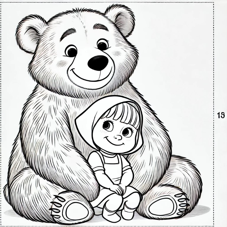 Dibujos para colorear e imprimir Masha And The Bear