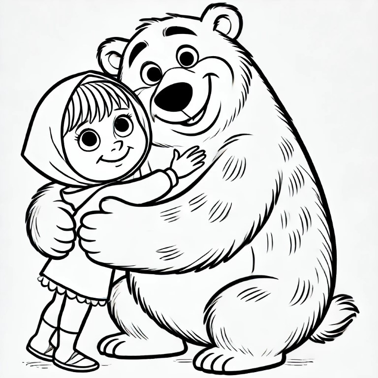 Dibujos para colorear e imprimir Masha And The Bear